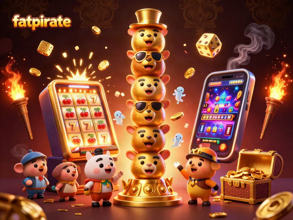 Experience exciting gameplay at fatpirate with vibrant casino elements and dynamic 3D characters.
