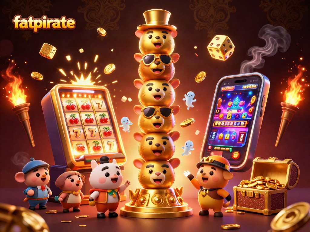 Experience exciting gameplay at fatpirate with vibrant casino elements and dynamic 3D characters.