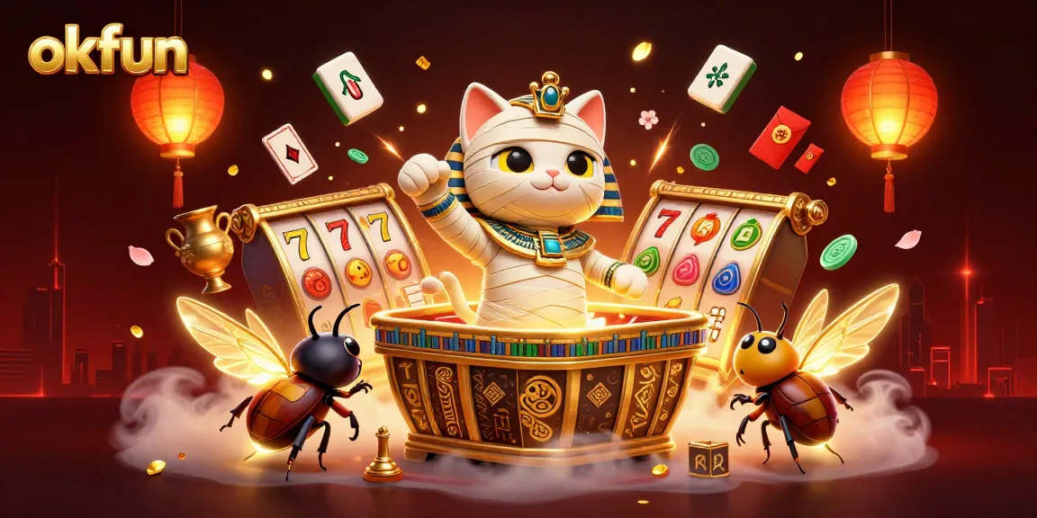Engage in thrilling gameplay at okfun with an Egyptian mummy-themed casino adventure.