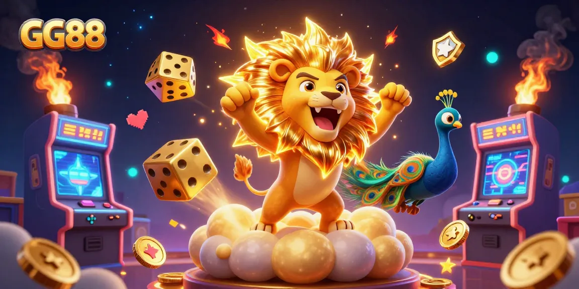 Engage with GG88's vibrant casino universe featuring colorful games and golden elements.